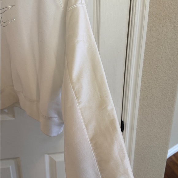 Nike cropped sweatshirt. White with stripe down sleeves. Size S. Like new! - Picture 4 of 7